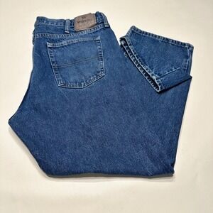 Wrangler Authentics Men's Blue Denim Jeans Size 38 x 29 Straight Leg Casual